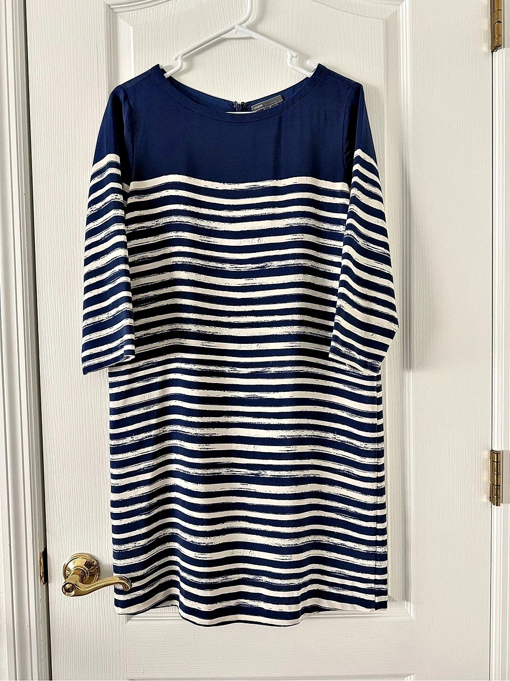 Vince Striped Mini Dress in Blue & White Size Small